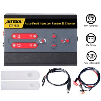 

AUTOOL CT50 Car Fuel Injector Cleaning Machine Automotive Diesel Gas Injectors Nozzles Cleaner Tester Pump Pressure Test