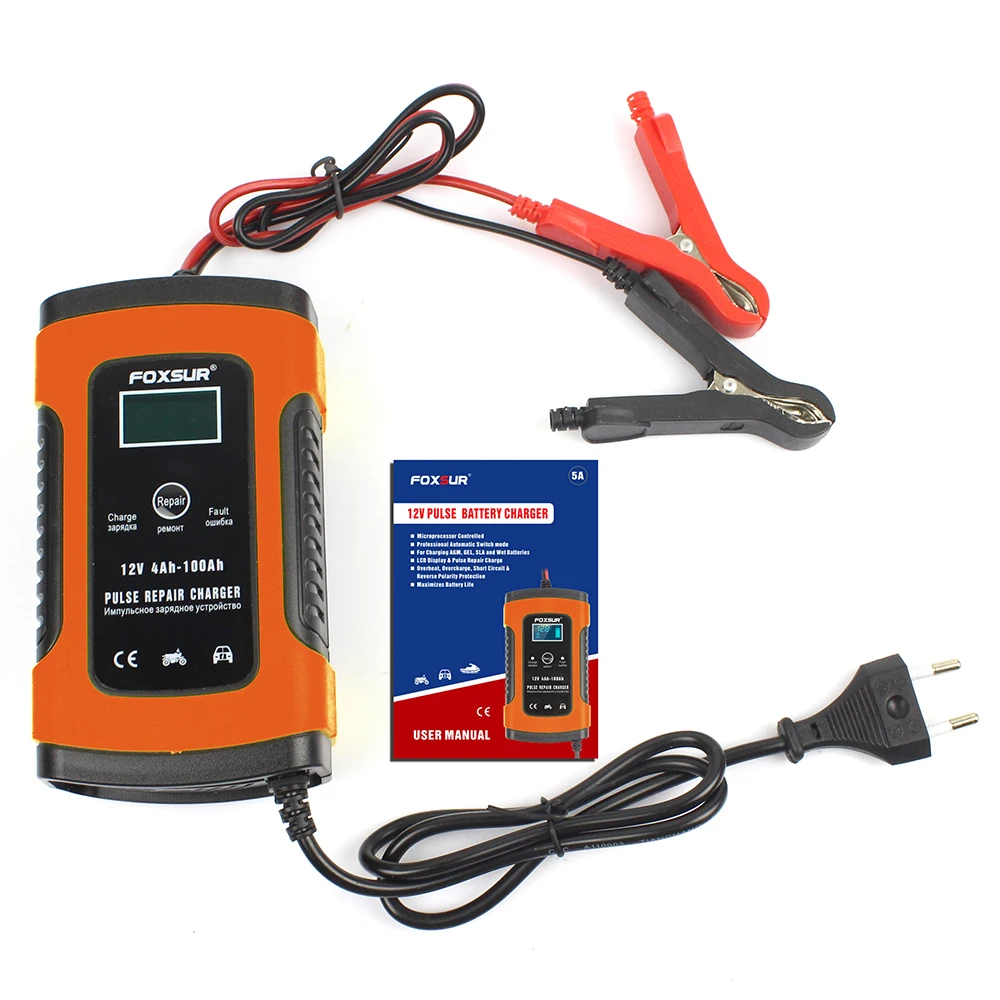 

Car Battery Charger 12V 6A LCD Intelligent Automobile Repair Tools