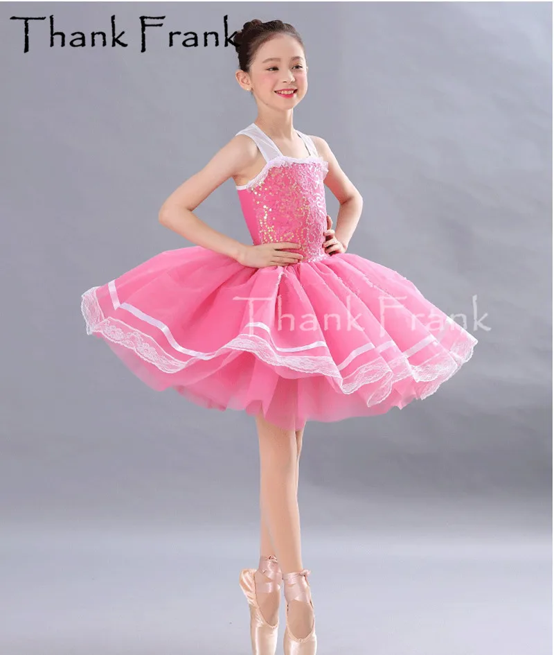 Sequin Ballet Costumes Dress For Children Dancewear Lyrical Adulto Professional Tutu Bubble Ballet Skirt Classical Balett Girl