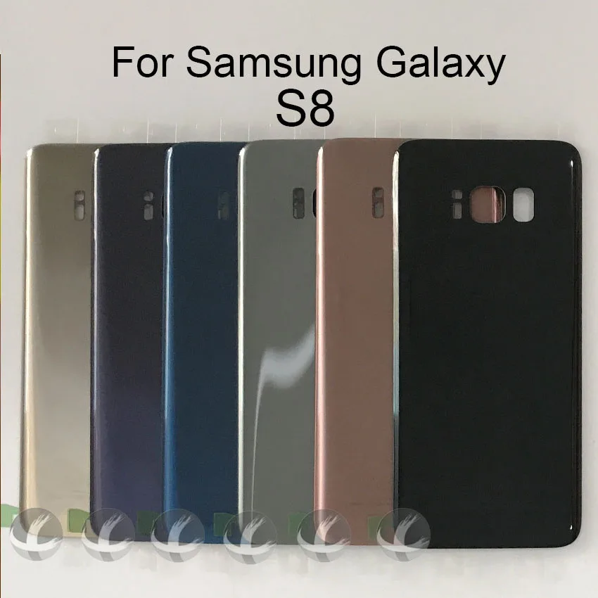Задний стеклянный корпус+ клей для samsung Galaxy S8 задняя панель крышка батареи с логотипом