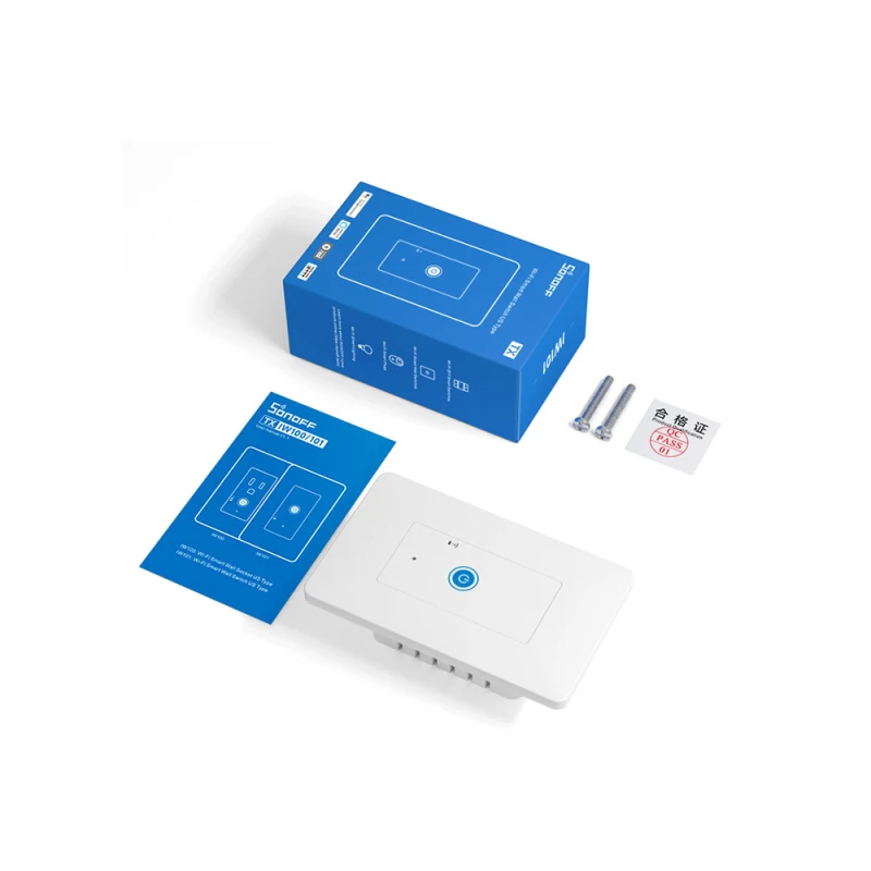 Интеллектуальный выключатель света Sonoff TX нам IW100/IW101 стены Wifi умный сенсорный переключатель 15A с вилкой формата US работать через EWeLink Поддержка Alexa Google Home IFTTT