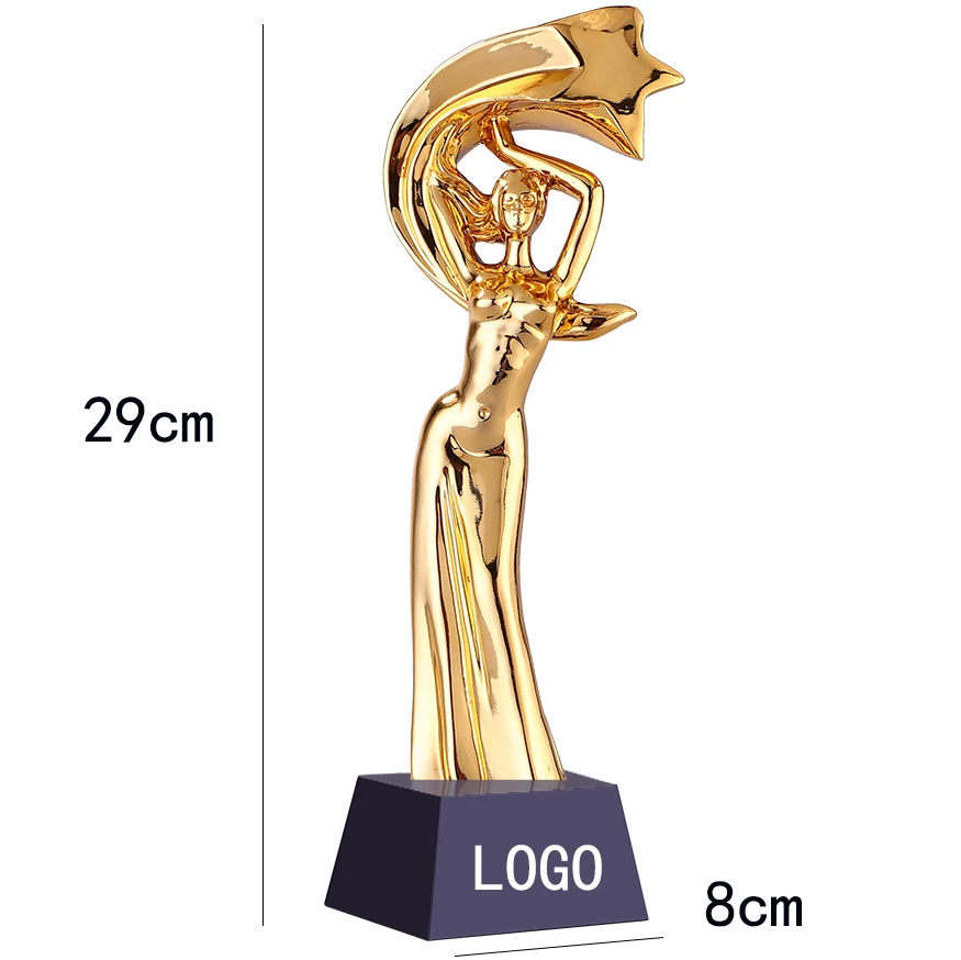 

Goddess of Custom Moon Goddess Gold-plated Silverware To Customize The New Resin Enterprise Staff Award Trophy Cup Plant Fiber