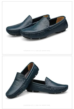 

Big Size 36~50 High Quality Genuine Leather Men Shoes Soft Moccasins Loafers Fashion Brand Men Flats Comfy Driving Shoes