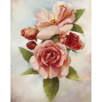 

Gatyztory Frame Morning Glory DIY Painting By Numbers Handpainted Flower Oil Painting Modern Home Art Canvas Colouring 60x75cm