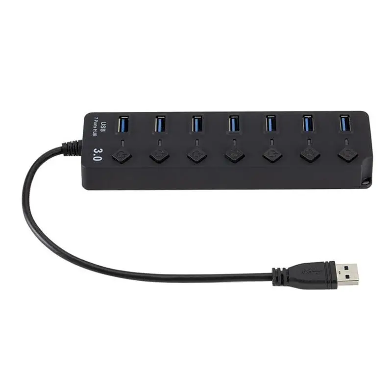 Usb-хаб 3,0 4/7 порт концентратор 5 Гбит/с Высокоскоростной USB 3,0 концентратор ноутбук Переключатель питания для MacBook адаптер ПК сплиттер D2A3