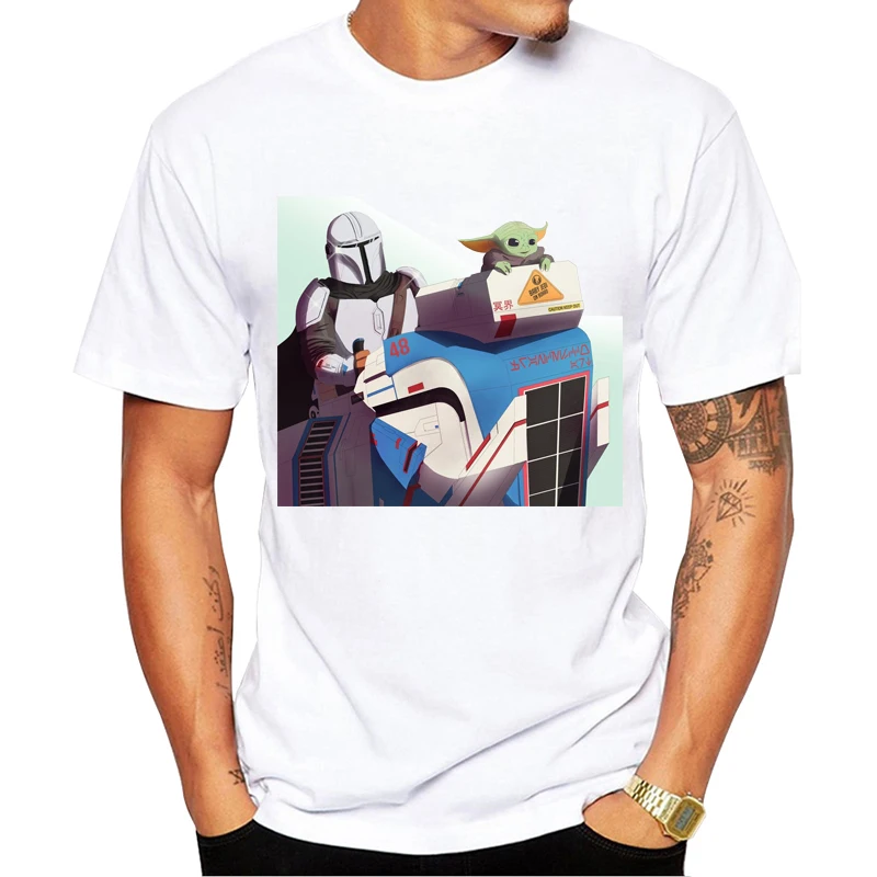 TEEHUB/Модная Мужская футболка с Йодой и мандалорианом хипстерские футболки с принтом милого короля крутые футболки с короткими рукавами и круглым вырезом