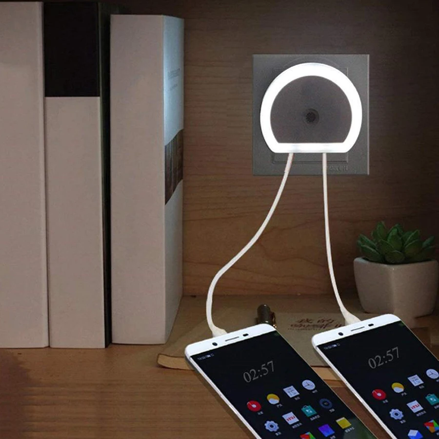 Светодиодный ночсветильник Thrisdar с датчиком освесветильник и двумя USB портами 5 В 1