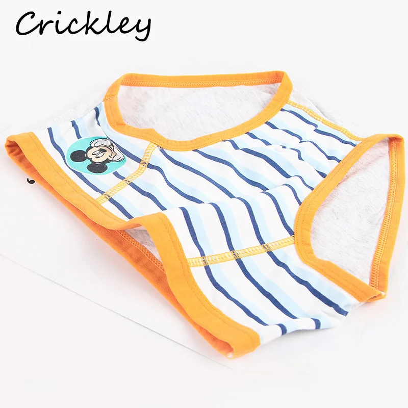 Children Underpants Lovely Cartoon Mickey Pattern Cotton Underwear for Boys Girls Soft Breathable Knickers 3-8 Years Kids Briefs