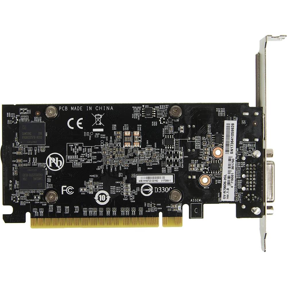Видеокарта Gigabyte PCI-E GV-N730D5-2GL NV GT730 2048Mb 64b GDDR5 902/5000 DVIx1/HDMIx1/HDCP Ret low