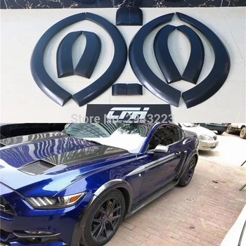 

12Pcs Car Unpainted Matte Black Wheel Eyebrow Round Arc Fender Mud Flaps Mudguards Splash Guards For Ford MUSTANG 2015-2019
