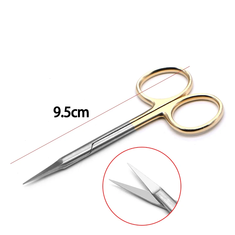9.5CM Medical Surgical Eye Scissors Beauty Scissors Cut Tissue ophthalmic tool,surgical instruments,plastic surgery tool,cornea scissors,needle holder scissors