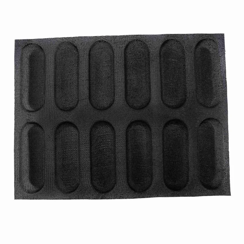 Silicone Baguette Pan-Non-Stick Perforated French Bread Pan Forms Hot Dog Molds Baking Liners Mat Mould |