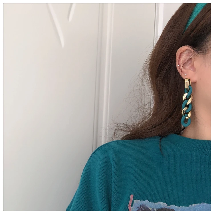 WYBU Super Beautiful Lake Blue Earrings Ins Popular Earrings for Women 2021 New Design Ear Drop Jewelry