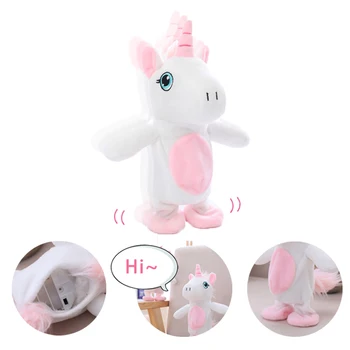 

Electric Unicorn doll children's interaction walking nodding talking doll girl boy funny plush toy