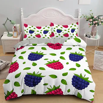 Blueberry Raspberry Printing Bedding Set 2