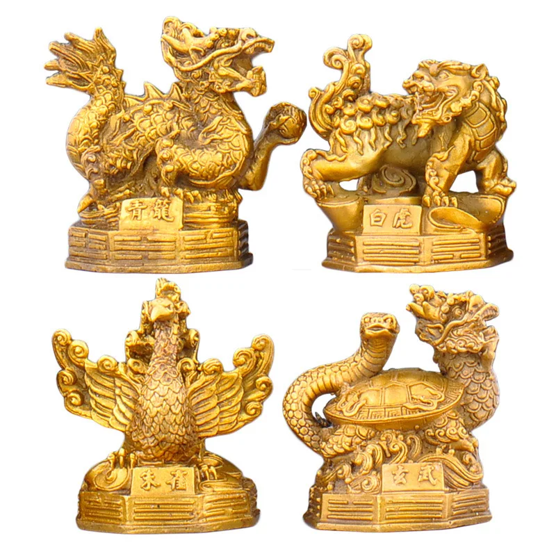 

Manufacturers Direct Selling Concentration Brass Four Mythical Creatures Fine Copper Dragon White Tiger Suzaku Basaltic Four Myt