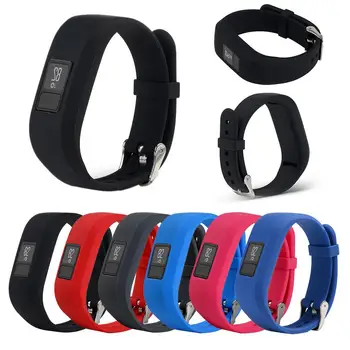 

For Garmin Vivofit 3 Garmin JR Children's Smart Watch Replacement Soft Silicone Wrist Bracelet Band Strap With Metal Buckle