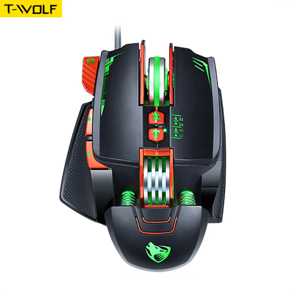 Проводная игровая мышь Thunder Wolf V9 с механическим макроразрешением