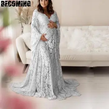 

Lace Maternity Photography Props Dresses For Pregnant Women Clothes Maternity Dresses For Photo Shoot Pregnancy Dresses 1709643