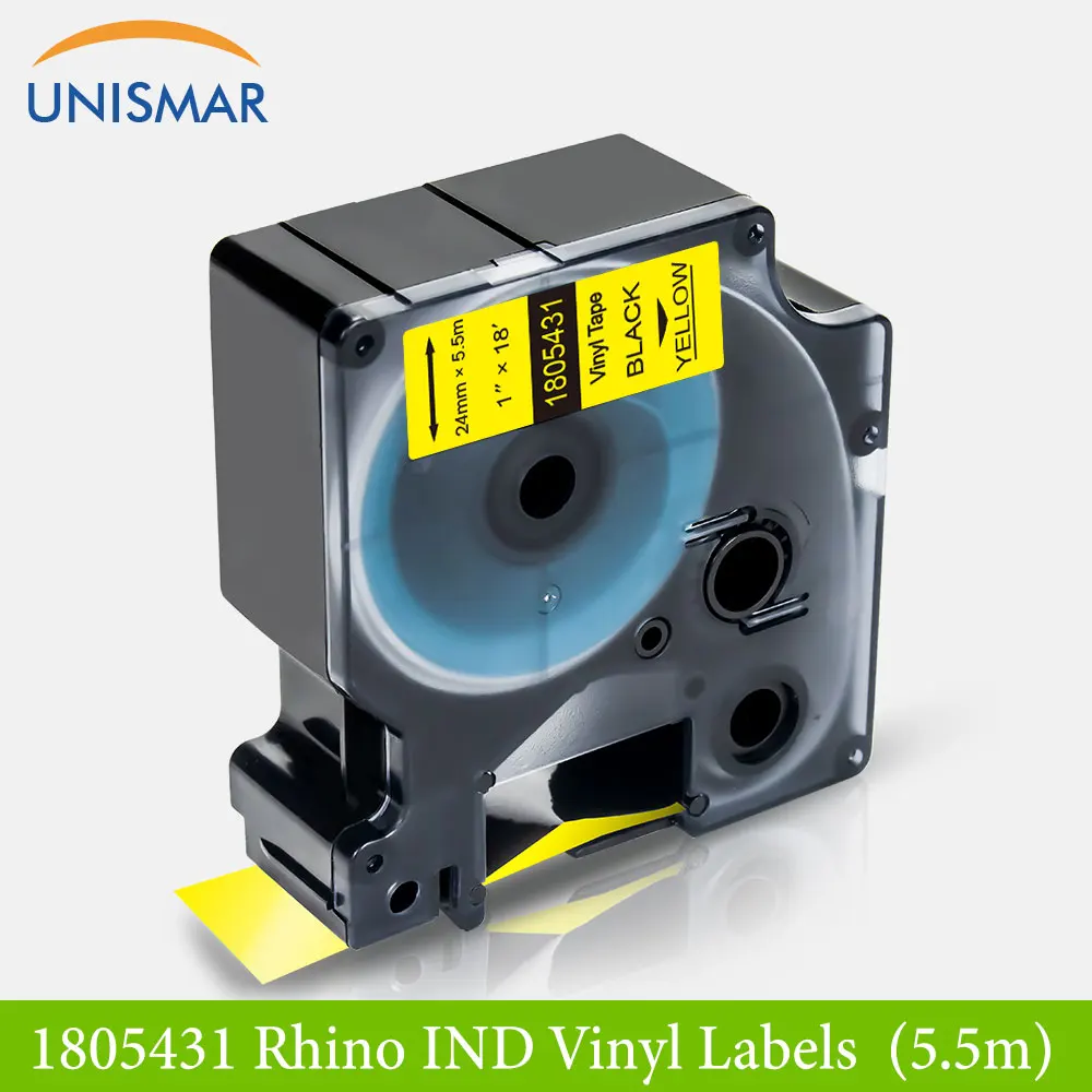 1PK 1805431 5 м виниловая этикетка для DYMO Rhino этикеточная лента 24 мм принтер 6000