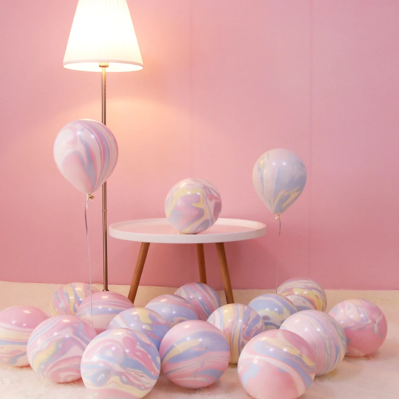 Воздушные шары Макарон с двойной росписью воздушные шары Цвета Агата красочный воздушный шар облака 20 шт./партия вечерние украшения балони Globos
