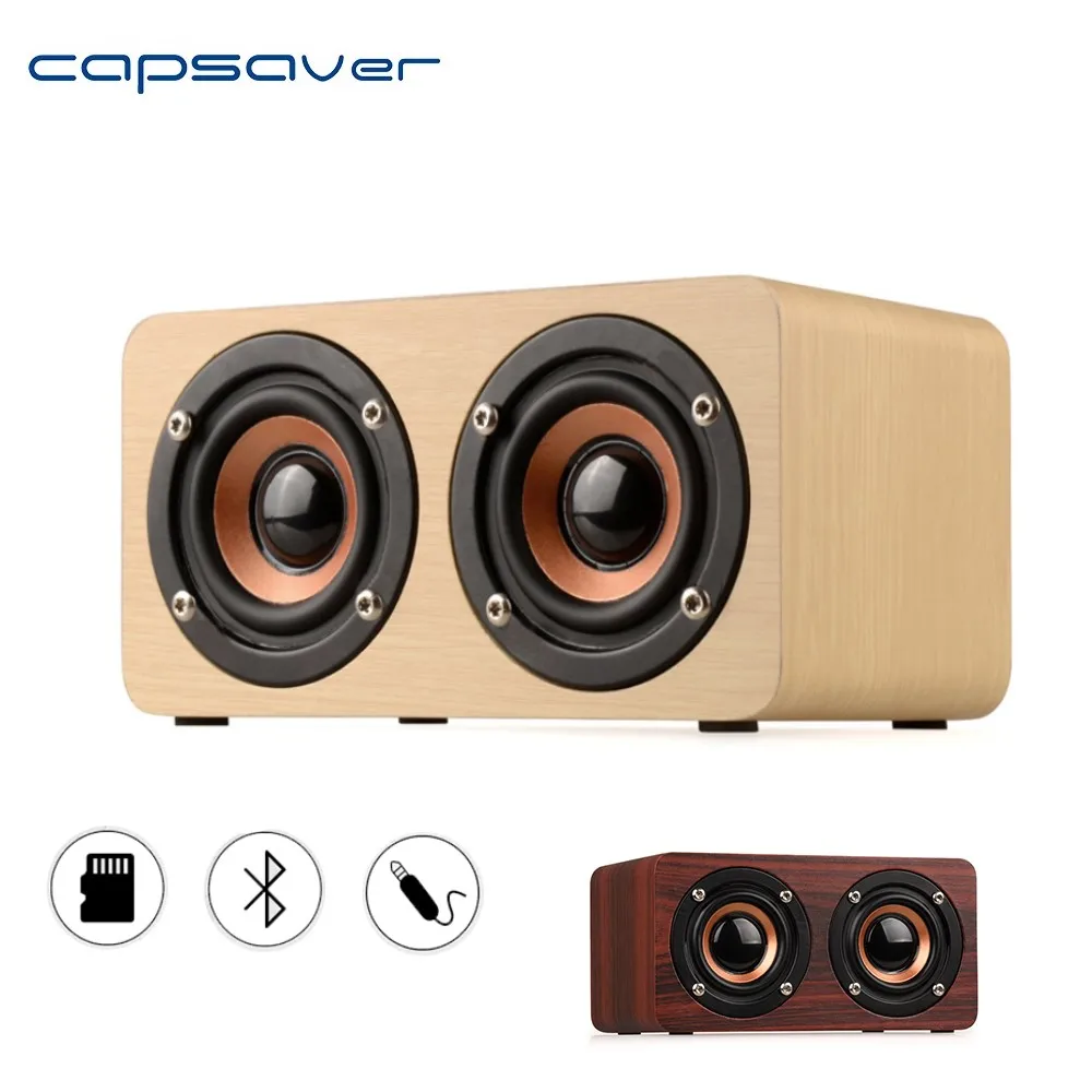 Capsaver деревянный Bluetooth динамик беспроводной двойной HiFi музыкальный плеер