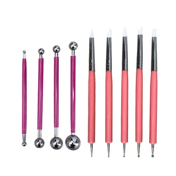 

9pcs Ball Stylus Dotting Tools Set for Embossing Pattern Clay Pottery Ceramics Flower Carving Sculpting tool Modeling H-best