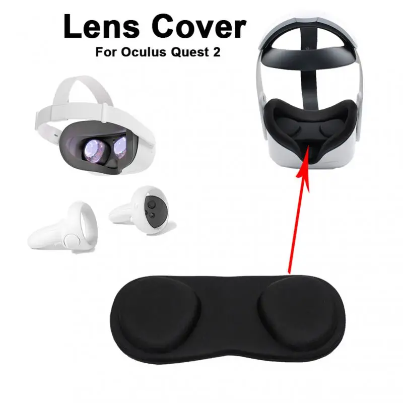 Cubierta suave para lentes Oculus Quest 2 VR, accesorios para lentes VR, a prueba de polvo, resistente a arañazos y a los golpes