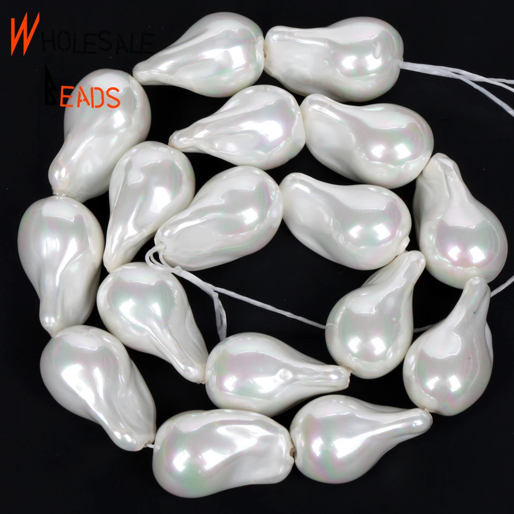 lava stone bracelet 1 3 5 10pcs Natural Electroplating Imitation Baroque Pearl Shell Beads Loose White Beads For Jewelry Making Diy Bracelet beaded bracelets for women