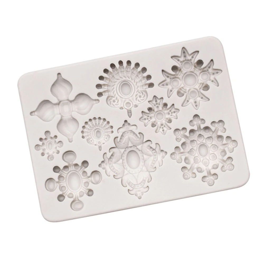 3D Cake Silicone Molds Snowflaker Jewellery Mold Rococo Baroque For Baking Mould Mousse DIY Pastry Decorating Tools Dessert Moul |