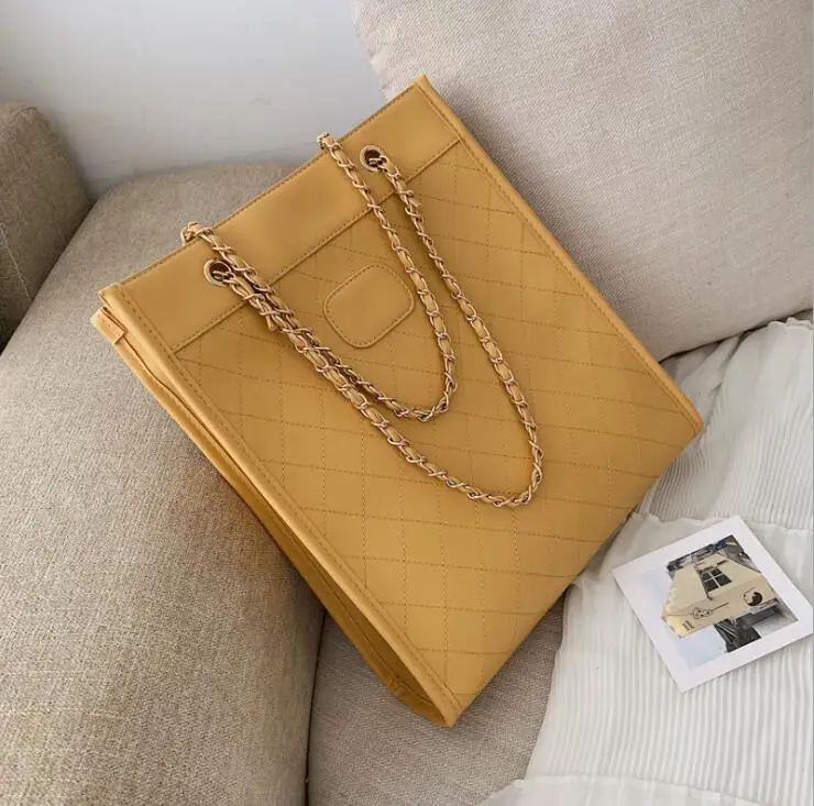 

Diamond Lattice Chain Big Capacity Tote Handbag Women Crossbody Bag Female Shoulderbag Bolsa Feminina #1784