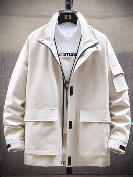 

Classic Jacket Mens Fashion Mens Slim Design Lapel White Cardigan Coat Jacket Sweatshirt Outerwear Plus Size Wind Coat EE9JK