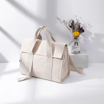 

2020 new simple one-shoulder temperament cross-body bag foreign style wild canvas handbag