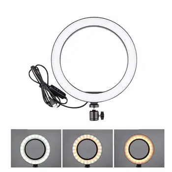 

NEW 36 Dimmable LED Selfie Ring Light Youtobe Photography Studio Phone Video USB Plug live streaming Ring Lamp With MiNi Tripod