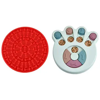 

Dog Lick Pad,Bath Buddy for Pets,Dog Washing Distraction Device Red & Dog Toys Dog Bowl Puppy Dog Food Dispenser