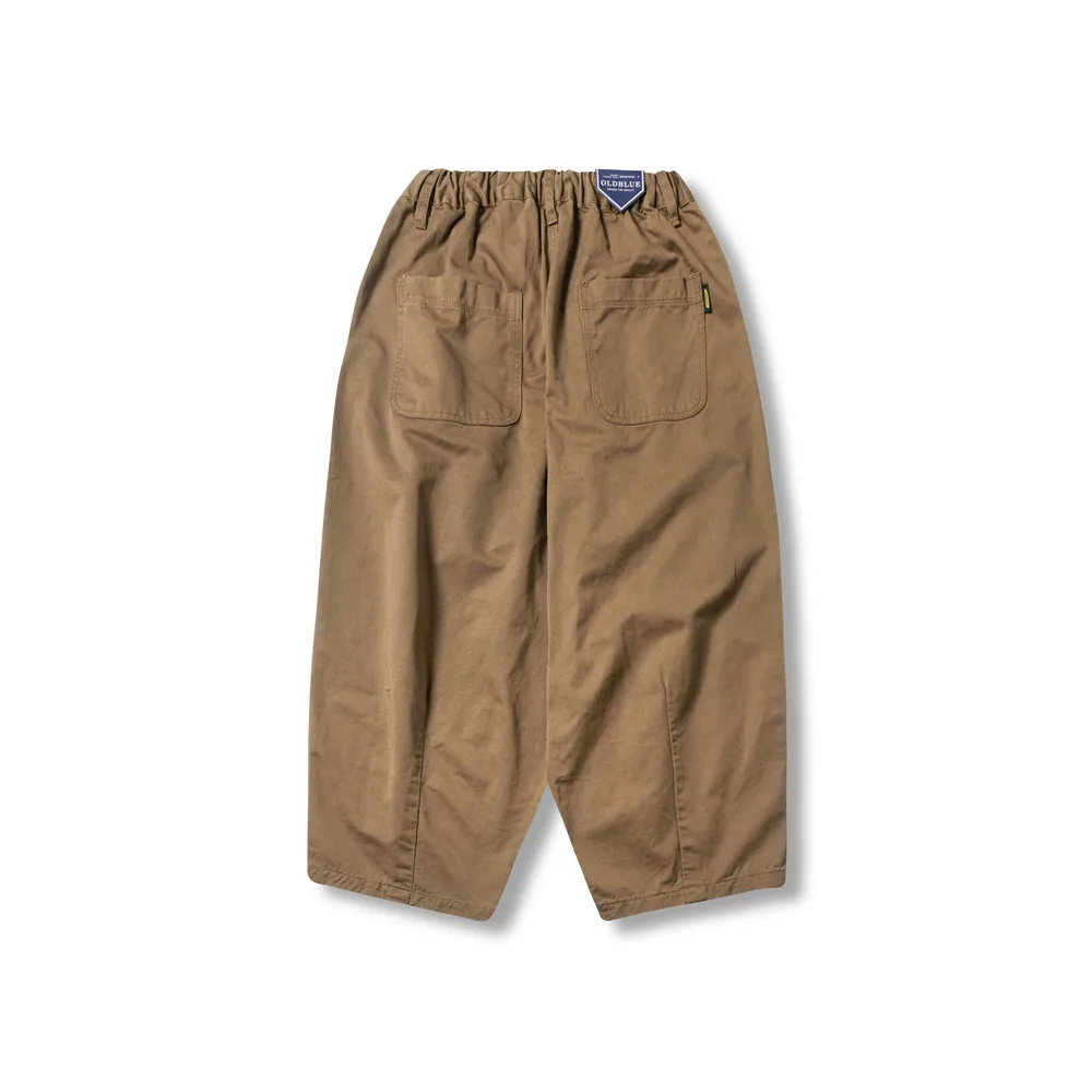 Men Solid Wide Leg Pants Amekaji Casual Elastic Waist Oversized Baggy Lantern