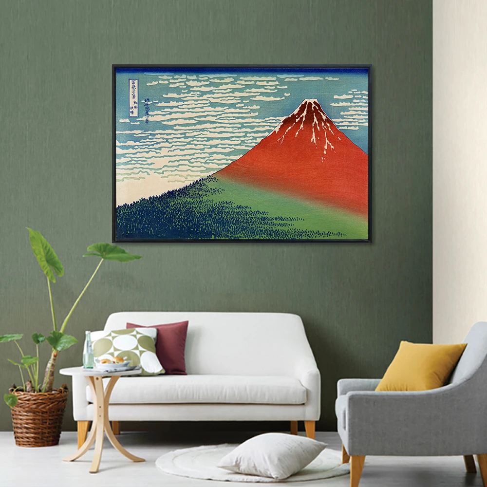 Красный Fuji от катсушика Hokusai картина маслом на холсте плакаты и репродукции