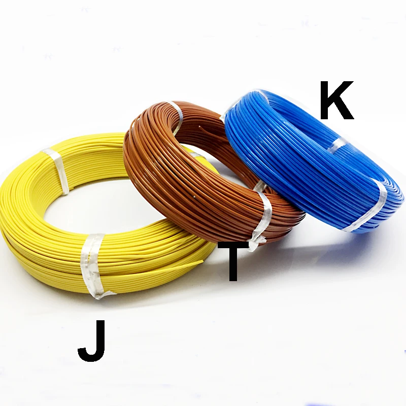 10 м/20 м Bule PTFE измерение температуры 2*0 5 К Тип термопара провод кабель для