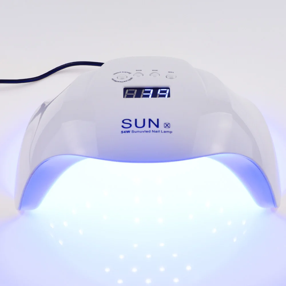 Сушилка для ногтей SUNX 54 Вт УФ светодиодный светильник с ЖК дисплеем 36 s лампа