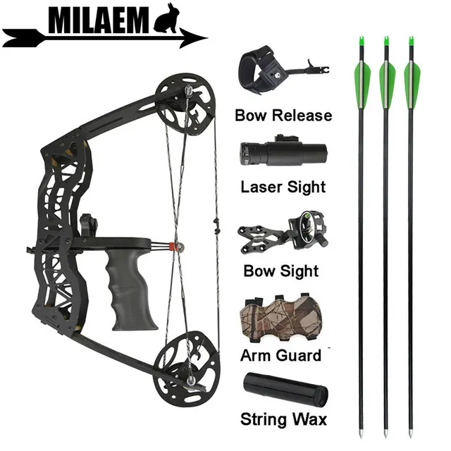 US $131.90 16inch Archery Mini Compound Arrows 40lbs Bowfishing 23inch Arrows Right Left Hand Hunting