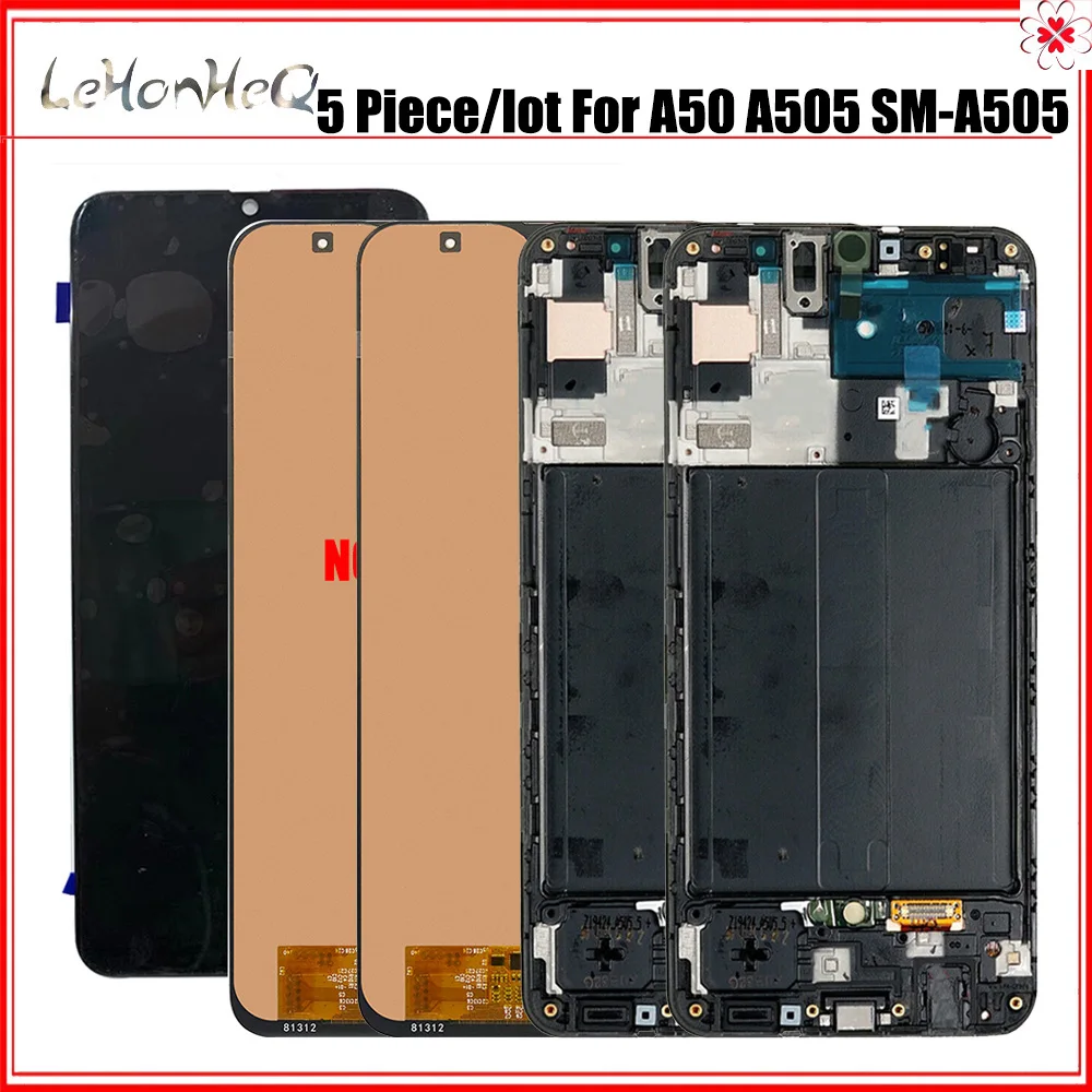 

5 piece/lot A50 LCD For Samsung galaxy A50 2019 LCD Display A505F/DS A505F A505FD Touch Screen Digitizer Assembly