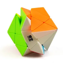 Новинка, Qiyi Axis Cube, без наклеек или с черными сменами, неправильная головоломка Jingang 3x3, волшебный кубик странной формы, детская игрушка для соревнований