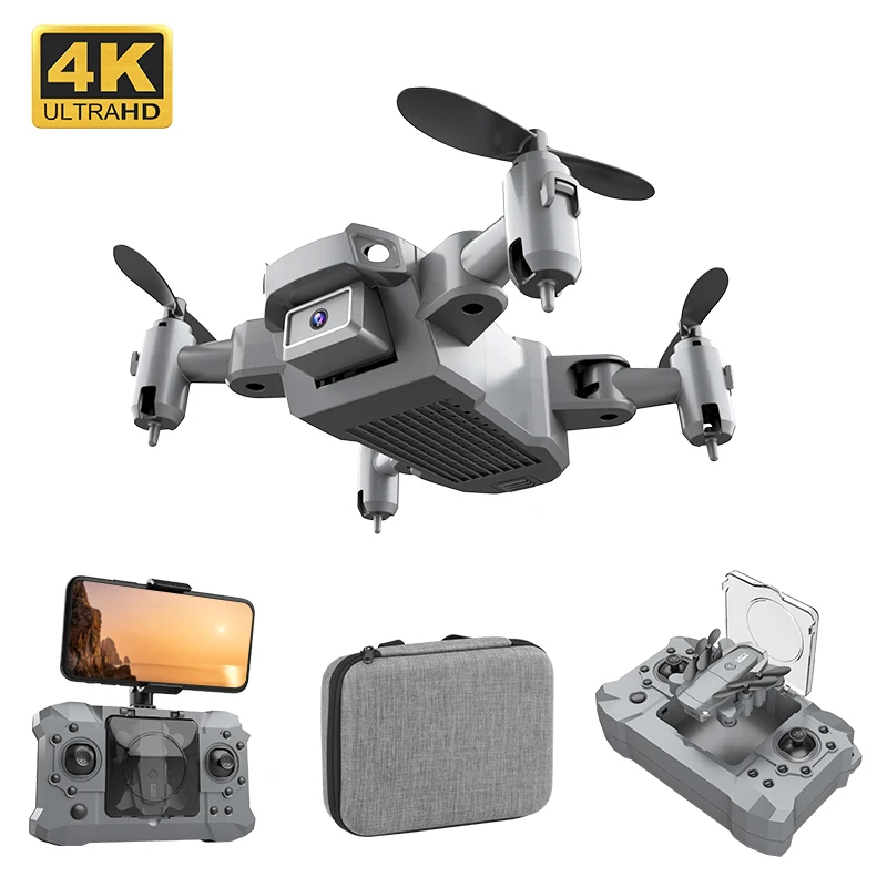 미니 드론 4K 카메라 HD 접이식 쿼드콥터 원키 리턴 FPV 나를 따르라 RC 헬리콥터 쿼드로콥터 소년 장난감