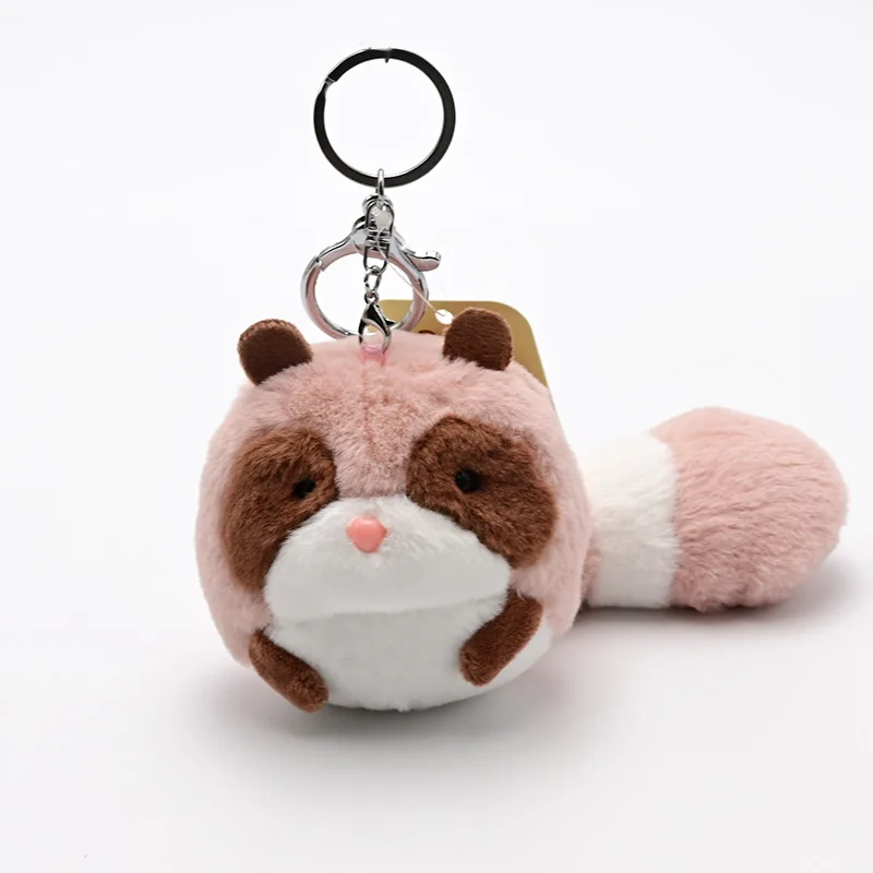 4 Pcs/set New Fragrant Long Tail Bear Plush Toy Doll Keychain Cute Bear Soft Stuffed Animal Doll Keychain Women Birthday Gift