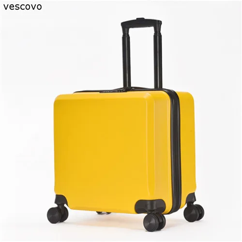 Vescovo 19 дюймов для переноски багажа на колёсиках, Спиннер для мужчин, Дорожный чемодан на колесиках, 19 дюймов для женщин, сумка на колесиках - Цвет: yellow