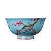 Enamel Single Bowl Chinese Style Retro Flower Bird Pattern Bowl Jingdezhen Fine Bone China Ceramic Tableware 4