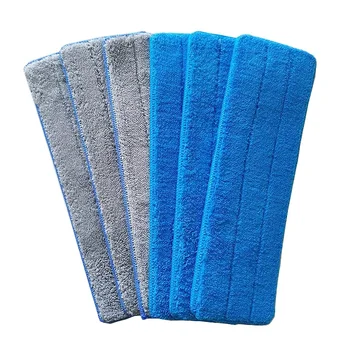 

6 Pcs Microfiber Spray Mop Replacement Heads for Wet/Dry Mops Reusable Mop Pads Fits for Bona Floor Care System - Blue
