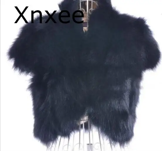 Xnxee искусственный Лисий мех короткое пальто женская осенняя и зимняя плюшевая кожаная куртка шаль Coletes 3XL