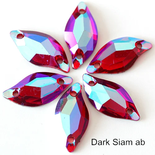 Dark Siam AB Продвижение 50 шт./упак. лист Форма смолы пришить стразы пришить Кристалл FlatBack Стразы для шитья свадебное платье B2892 - Цвет: Dark Siam AB