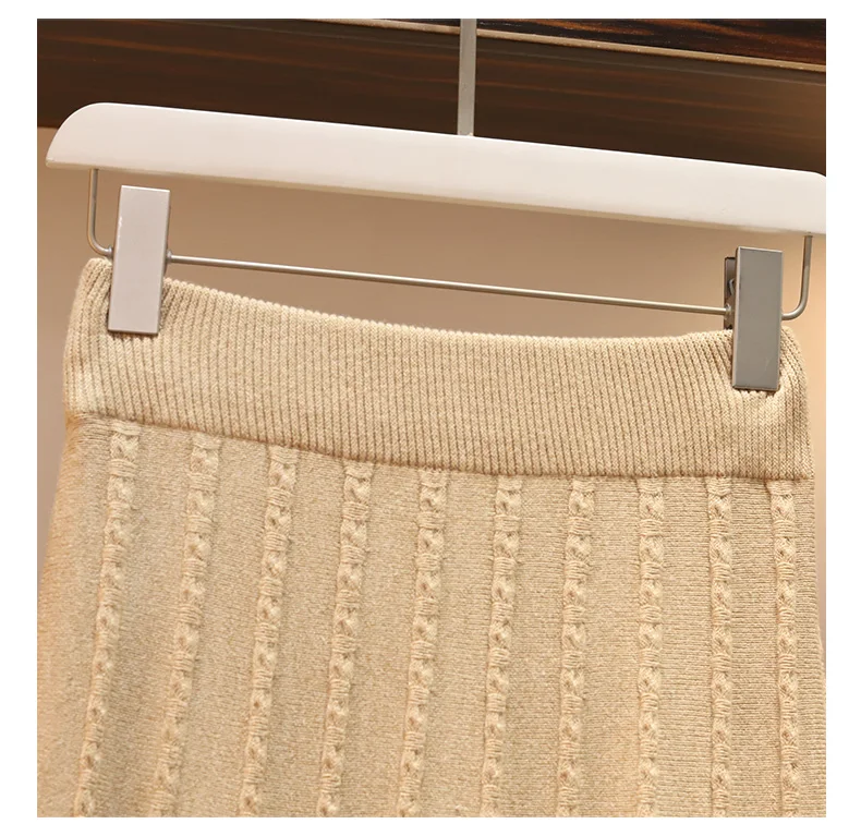 4xl, хорошее качество, большие размеры, винтажные женские, весна, осень, зима, корейский трикотаж, высокая талия, свободные длинные юбки, женские, K0170
